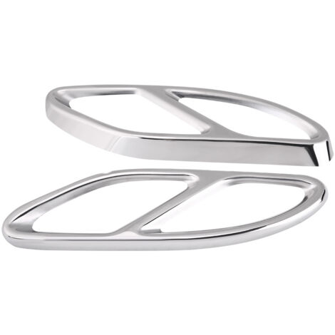 1 paire de cache-tuyaux d'échappement argentés, adaptés à Mercedes Benz classe A W176 2016 – 2019 (1/5)