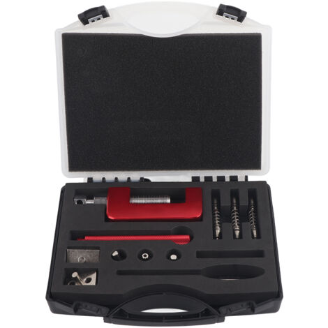 12 Pcs Universel Moto Chane Cutter Disjoncteur Rivetage Outil Ensemble avec Bote De Rangement pour ATV Dirt Bike (1/5)