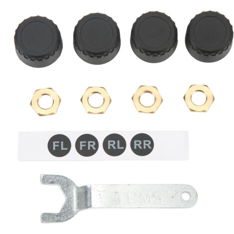 Système de surveillance TPMS de la pression des pneus, 4 capteurs externes, affichage en temps réel, pression de la température 0 à 100psi, pour voiture, camping-car, remorque (1/5)