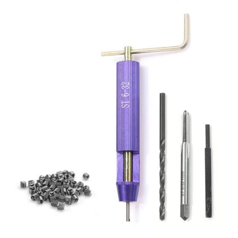 50pcs Kit d'inserts filetés à vis hélicodale en acier inoxydable Impérial 8-32UNC x 1.5D (1/5)