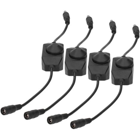 4 pièces lampe de table gradateur gradateur de luminosité LED en continu contrôleur de gradation bouton rotatif accessoire 1.15ft cordon noir (1/5)