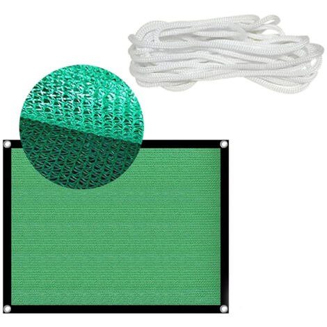 Voile d'ombrage Respirant Farbic Canopy Auvent Abri Rectangle UV Block Canopy pour Patio Backyard Pelouse Jardin Vert 3x4m / 9.8x13.1ft (1/5)