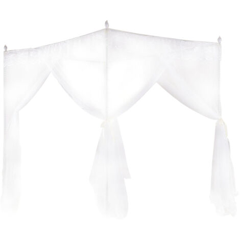 Luxe Princesse Trois Ouvertures Latérales Post Lit Rideau Auvent Filet Moustiquaire Literie (S) (1/5)