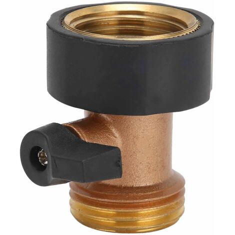 Adaptateur de vanne à boisseau sphérique à passage unique G3/4 filetage femelle connecteur d'arrosage de tuyau d'arrosage en cuivre (1/5)