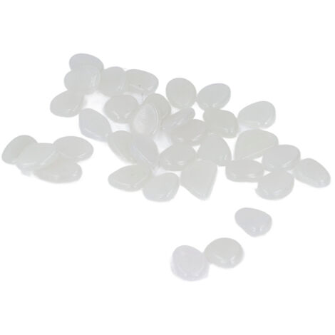 400 Pierres Lumineuses Blanches - Galets Fluorescents Pour Jardin, Allées, Aquarium, Décoration Nocturne - Résine Non Toxique
