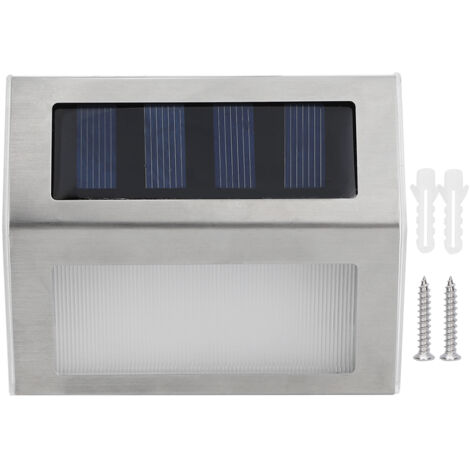 Lumières d'étape solaires lumières d'escalier extérieures lampe de mur LED étanche pour les chemins d'escalier décor de cour de jardin (1/5)