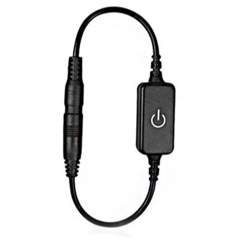 Gradateur de Lumières de Bande de LED de Couleur Unique, Mini Interrupteur Tactile de Gradateur de LED en Plastique pour la Chambre à Coucher (Noir 8218) (1/5)