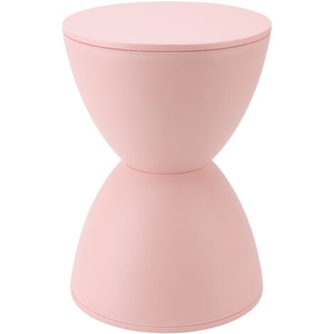 Eosnow Tabouret En Forme De Sablier En Plastique, Moderne, Simple, Style Nordique, Rond, Pour Salle De Bain, Cabine D'essayage, Blanc