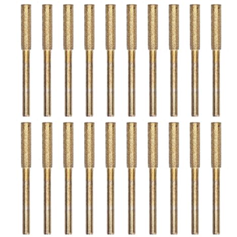 20pcs tailleur de tronçonneuse Burr Grinceing Head Rotating File Affûtage d'outils Kitgold 4mm (1/5)