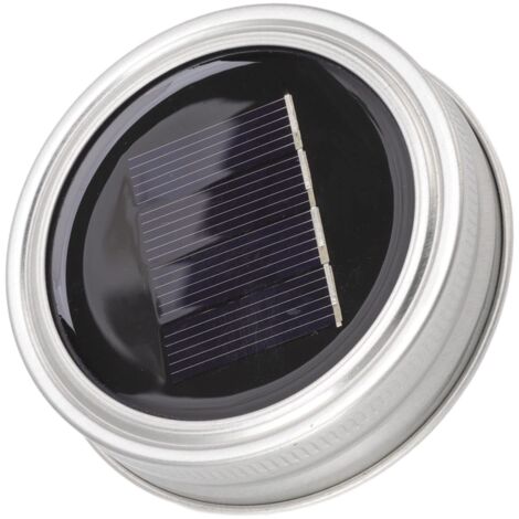 Guirlandes Lumineuses Solaires pour Bocaux Mason, Extérieur Fée Luciole Couvercles Guirlandes Lumineuses 20 LED 6,6 Pieds étanches sans Flamme Solaire Fée étoilée Couvercles