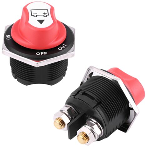 Commutateur d'Isolateur de Batterie, Max 32V 200A CONT 300A Interrupteur de Coupure de Puissance de Bouton Amovible Commutateur d'Isolement de Batterie INT pour Véhicule (1/5)