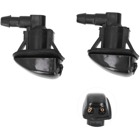 2 Pièces Buses de Lave-Glace Avant en Plastique Noir Buses D'essuie-Glace Remplacement de Buse de Lave-Glace pour Corolla/Camry XV30/E20 Fiche et Accessoires de grattage/d'essuie-Glace (1/5)