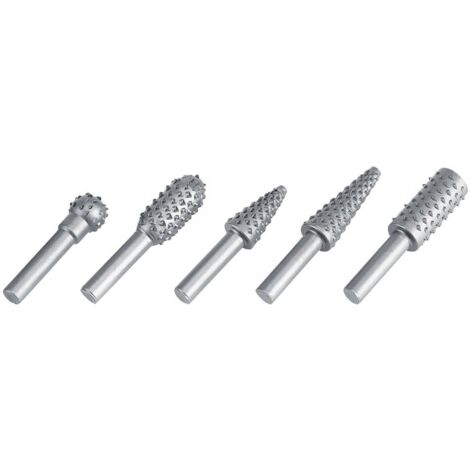 Lot de 5 fraises rotatives en alliage dur avec tige 1/4 pour sculpture sur bois (1/5)