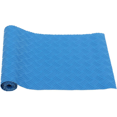 Tapis d'échelle de protection de piscine, échelle de remplacement antidérapante, coussin en caoutchouc bleu pour piscines, motif ondulé (1/5)