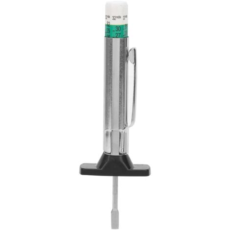 Testeur de jauge de profondeur de bande de roulement de pneu de voiture 0 à 25mm, outil de mesure de pneu de voiture Portable universel double couleur (1/5)
