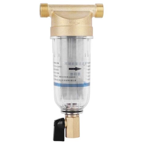 Filtre réutilisable de filtre à eau de sédimentation de filtre à eau de purificateur d'eau Filtre de sédiment de préfiltre d'eau pour le filtre à sédiments de tuyau d'eau de puits(1/2 ") (1/5)