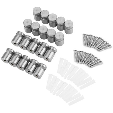 20 pièces M12 20mm en acier inoxydable publicité goupille de fixation verre entretoise boulon de montage (1/5)