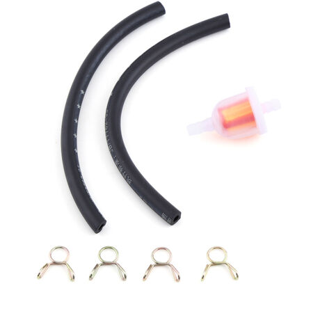 1x filtre à huile universel moto essence filtre à essence Kit avec clips de tube (1/5)