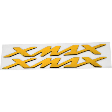 Paire d'autocollants emblème de moto décalcomanies 3dimensionnelles pour XMAX XMAX 125 250 400 (jaune) (1/5)