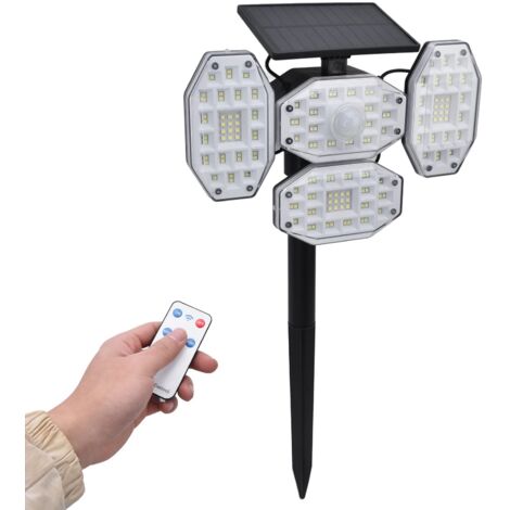 Applique Solaire, 64 LED Modes d'éclairage Multiples 64LED Applique Murale Facile à Installer Haute Luminosité pour Jardin pour Patio (1/5)