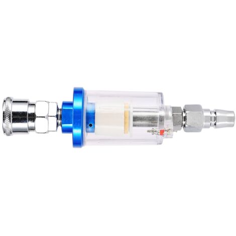 Qiilu Pistolet Pulvérisation Filtre à Air Piège à Eau - Séparateur Humidité Avec Adaptateurs Mâle/Femelle