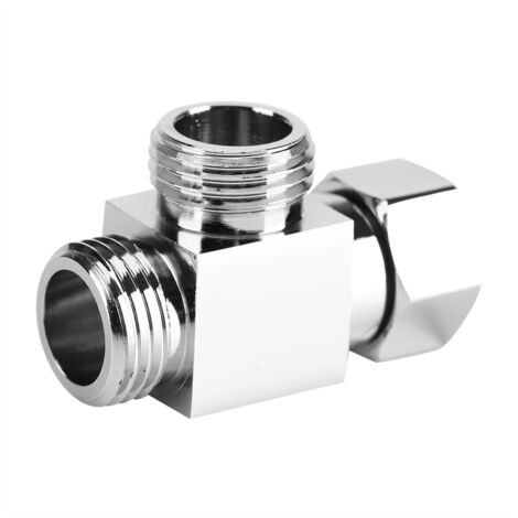 Inverseur 3 voies en laiton chromé G1/2" Valeur de l'adaptateur en forme de T pour bras de douche monté (1/5)