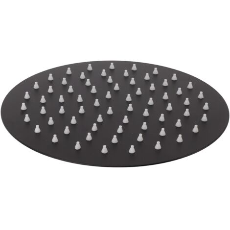 Pommeau de Douche Pluie Ultra Mince Déshumidificateur Tête de Pulvérisation Noire Ronde 8 Pouces Petites Pommes de Douche Fixes (1/5)