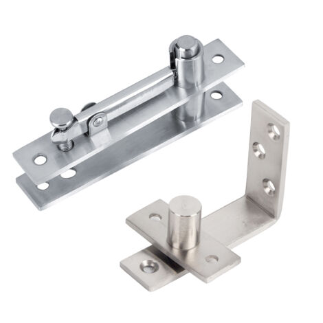 2pcs Charnière Pivot Porte 360 Degrés Placard Armoire 75 Mm De Longueur En Acier Inoxydable 98954907