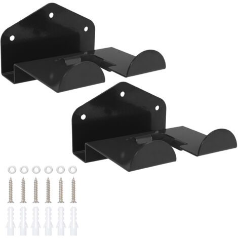 Support mural pour débroussailleuse, lot de 2, pour rangement de débroussailleuse, coupe-bordures, taille-haies, outils de jardin, noir