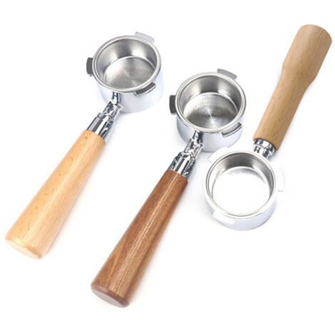 Porte-filtres à Café Vintage En Métal Chromé Et Bois – Accessoire Cuisine Rétro