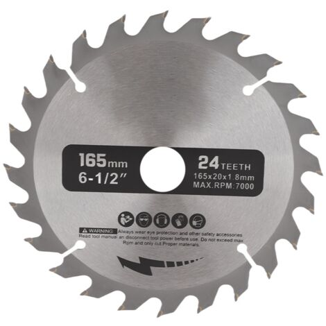Lame de Coupe de Scie, Lame de Scie en Carbure Cimentée, 24 Dents 165 Mm, Diamètre Intérieur de 20 Mm, Coupe en Marbre, Scies à Main électriques