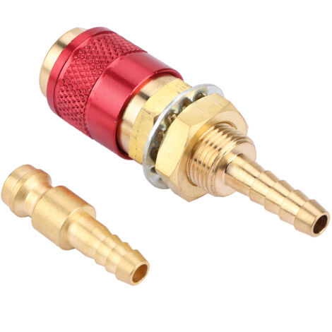 Connecteur rapide de tuyau M8 pour torche de soudage MIG TIG - FDIT Connecteur rapide de tuyau M8 pour torche de soudage MIG TIG - FDIT