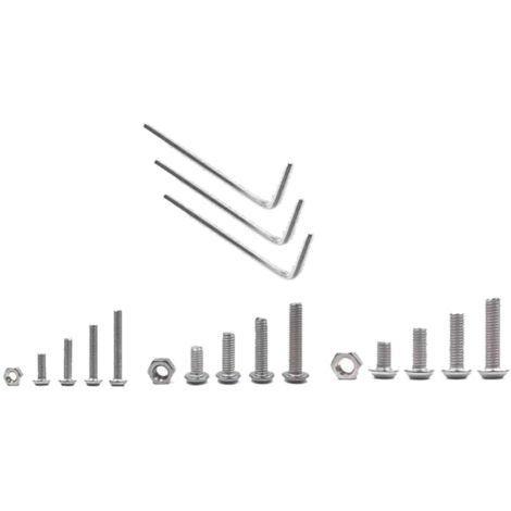 Assortiment Vis Et écrous M3 – 160 Pièces, Tête Cylindrique, Acier, Boîte Rangement