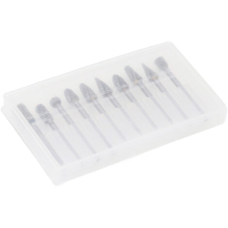 Jeu De 10 Fraises Carbure Tungstène Dremel - Fraises Rotatives Double Coupe 1/8" Pour Bois Métal Gravure