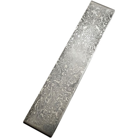 Acier de Damas lingot, acier à motifs, matériau de forgeage embryonnaire, trempé et lissé pour la fabrication de fraises, matériau polyvalent.