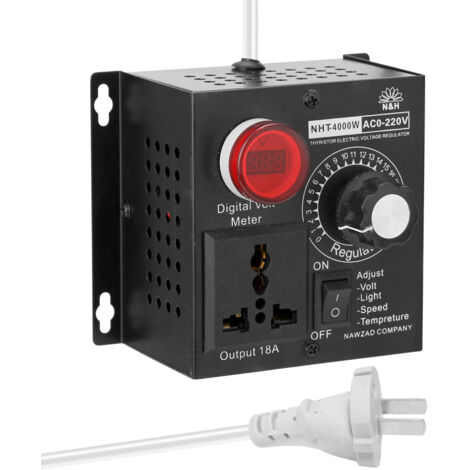 Régulateur De Tension 4000W AC 220V - Contrôleur Vitesse Moteur Variateur Puissant