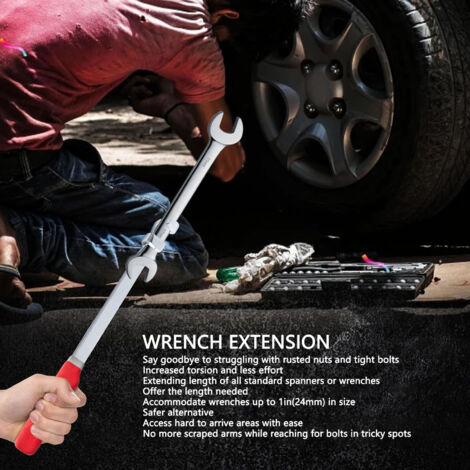 Barre Extension Clé Universelle VBESTLIFE 15 Pouces - Levier Mécanique Puissant