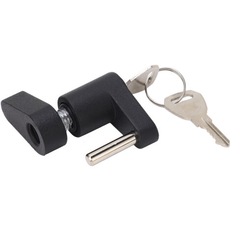 Verrou de coupleur de langue de remorque, antivol robuste et polyvalent pour camions RVS, boîte à outils noire (1/5)