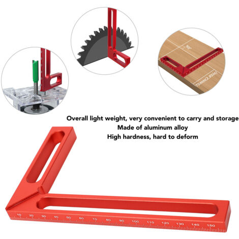 2X(RèGle de Mesure Multi-Angle 3D RèGle de Ligne de Dessin en Alliage D