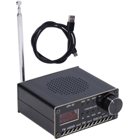 Récepteur radio pleine bande DSP FM AM SSB Si4732 portable rechargeable avec antenne