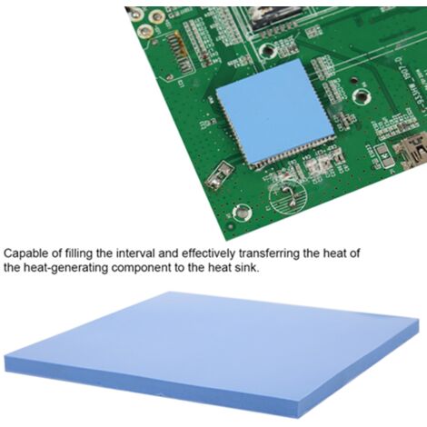 Feuille De Dissipation Thermique En Silicone 100x100x5 Mm – Conductivité 1,5 W/m·K, Pour CPU, GPU, Composants électroniques, Transfert De Chaleur Efficace