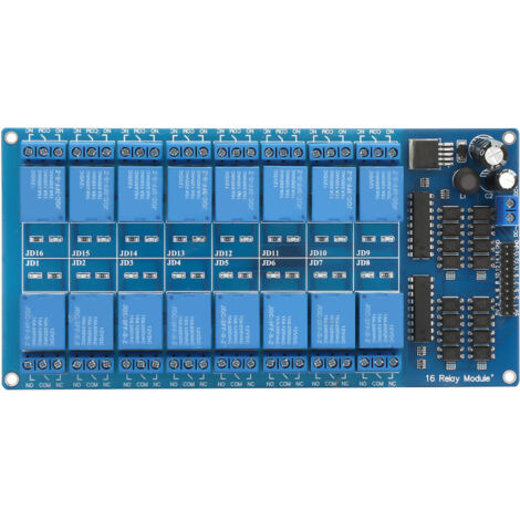 Module de relais à 16 canaux, matériau PCB, module indépendant à haute sensibilité, voyant d'action pour l'industrie