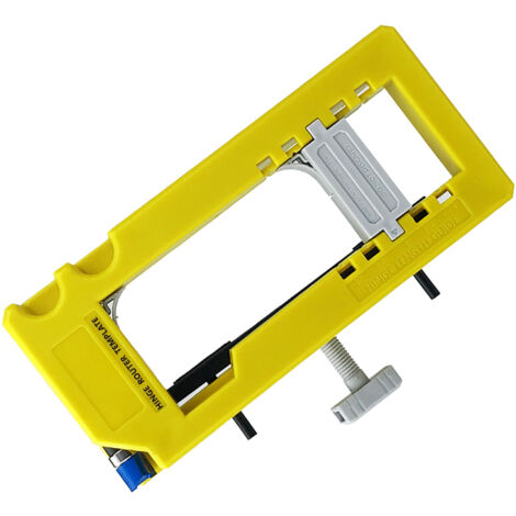 Gabarit de charnière de porte en plastique, longueur de 3 à 5 pouces, gabarit de routeur de rayon de 1/4 à 5/8 pouces pour le travail du bois (1/5)