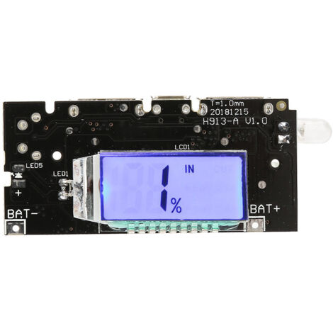 Double USB 5V 1A 2.1A, batterie externe 18650, chargeur de batterie au Lithium, Module de bricolage, écran LCD (1/5)
