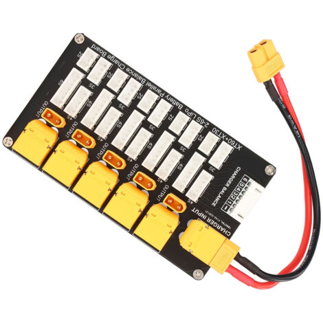 Padarsey – Carte De Charge Parallèle XT30 Pour Batteries LiPo 1S-3S, 20A, 6 Packs, Protection Fusible – Compatible JST-PH 2.0