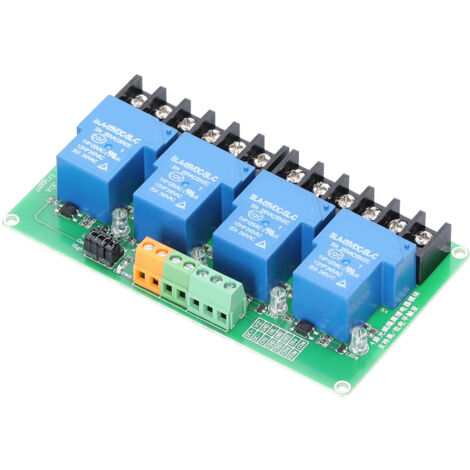 Module de relais à 4 canaux, courant de charge 30A avec isolation optocoupleur, prend en charge un déclencheur haut et bas 5V 12 volts 24 volts en option (1/5)