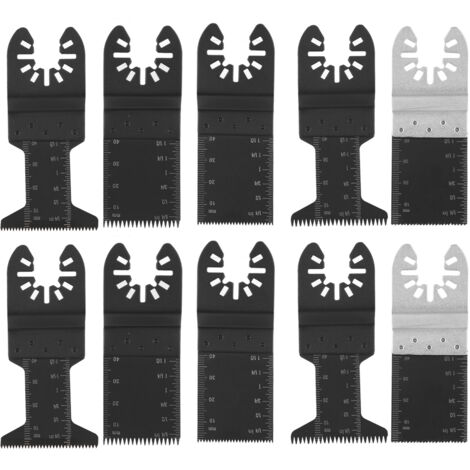 Lame de scie oscillante tranchante 10 pièces, outil multi-usage résistant à l'usure durable pour couper le bois, le plastique, le métal mou, etc. (1/5)