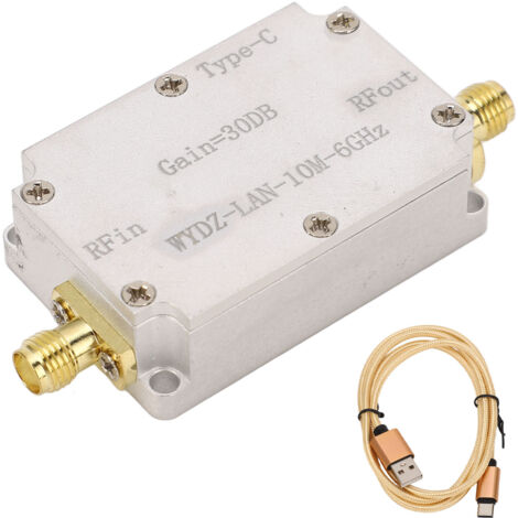 Amplificateur large bande RF LNA à faible bruit 10M-6Ghz, connecteur femelle SMA à Gain élevé pour Radio