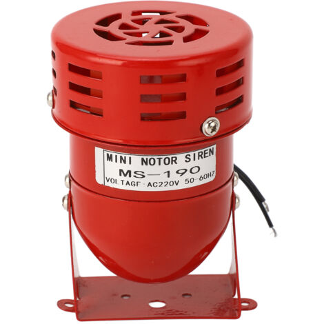 Sonnette d'alarme de moteur industriel, couleur rouge, Mini klaxon en acier, sirène sonore pour voitures, AC220V (1/5)