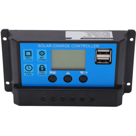 Contrôleur de panneau solaire PWM, affichage LCD, Charge intelligente, décharge pour réverbère 12V 24V 30A (1/5)